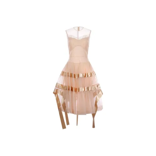 SIMONE ROCHA Розовые Женские Платья без рукавов