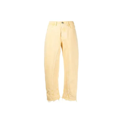 JIL SANDER Желтые Женские Джинсы