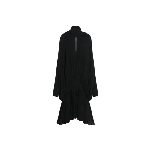 THE ROW SS24 Длинное платье с длинными рукавами женское черное