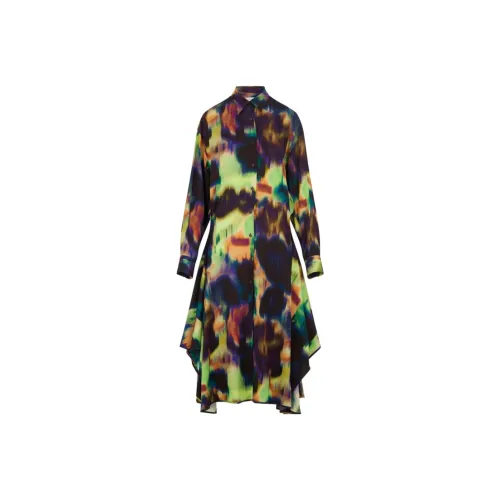 DRIES VAN NOTEN Многоцветные Женские Длинные Платья с Рукавами