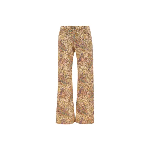 ETRO Желтые Женские Повседневные Брюки