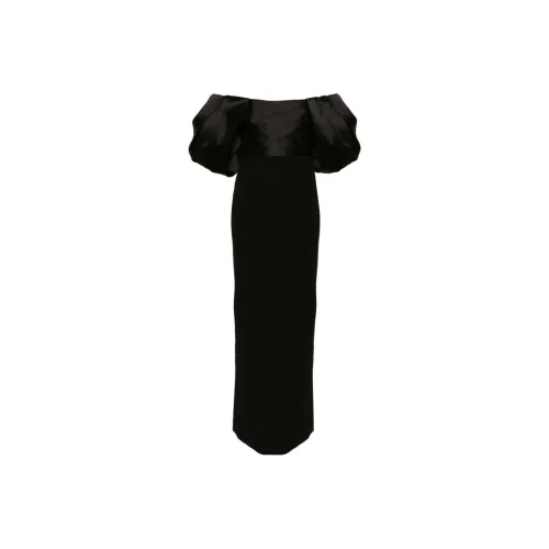 SOLACE LONDON Короткое платье с короткими рукавами женское черное