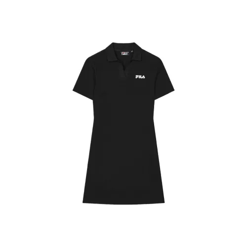 FILA Глубокий черный Женские Платья с коротким рукавом