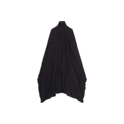 Balenciaga FW22 Длинное платье с длинными рукавами женское черное