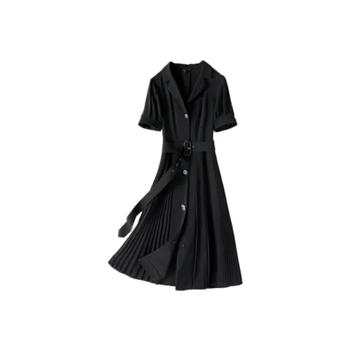 I'M ONE Black Женские Короткие Платья с Рукавами