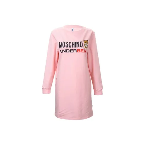 MOSCHINO Розовые Женские Длинные Платья с Рукавами