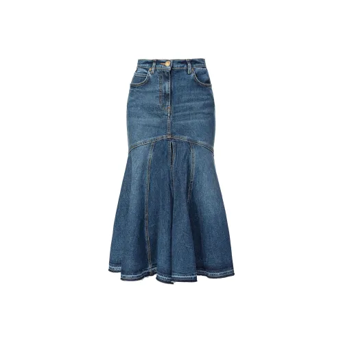 PINKO FW23 Denim Long Skirt Women's Blue PINKO FW23 Деним Длинная Юбка Женская Синяя