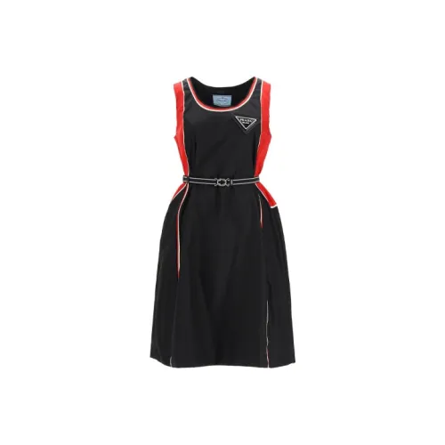 PRADA Черные Женские Платья без рукавов