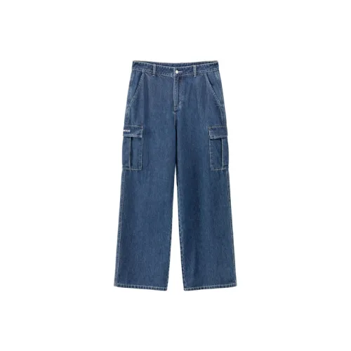 NO ONE ELSE Джинсы Унисекс Деним Синий