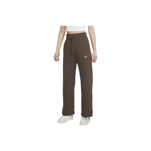 Nike Вязаные тренировочные штаны женские коричневые