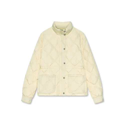 DKNY FW24 Хлопковый пуховик Женский Бежевый