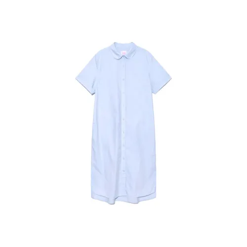 Lee Короткий рукав Платье Женское Небесно-голубой