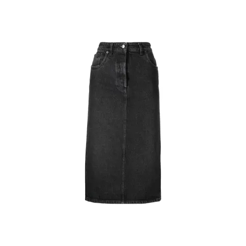 PRADA FW22 Denim Long Skirt Women's Black