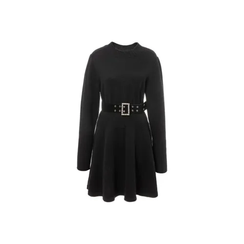 LOFT SHINE Черное Женское Длинное Платье с Рукавами