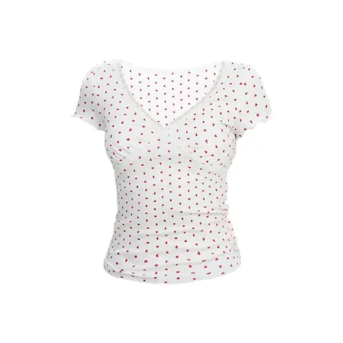 SKYA Белое Сердце Женские Футболки