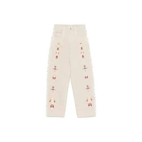 ISABEL MARANT ETOILE SS25 Джинсы Женские Светлый Бежевый