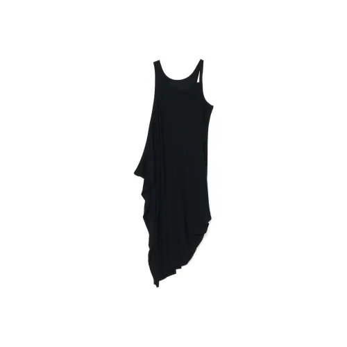 Yohji Yamamoto Черные Женские Платья без Рукавов