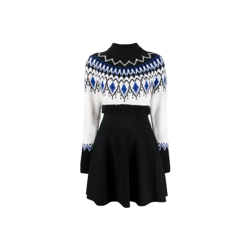 Alexander McQueen SS22 Длинное платье с длинными рукавами женское