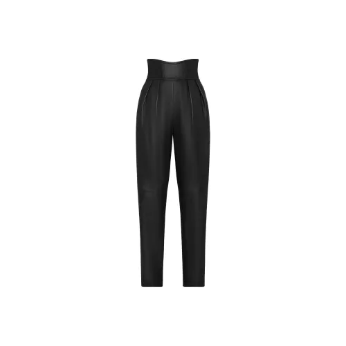 PHILIPP PLEIN Кожаные брюки Женские Черные