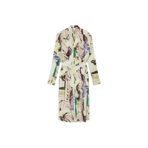 STELLA MCCARTNEY Многоцветные Женские Длинные Платья с Рукавами