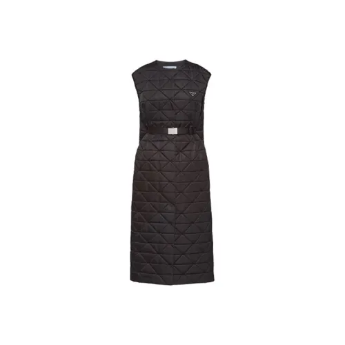 PRADA FW21 Sleeveless Dress Black Women's