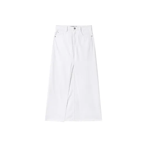 Miss Sixty Деним Длинная Юбка Женская Белая