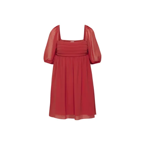 ARITZIA WILFRED Circus Платье Короткий рукав Платье Женское Barberry Красный