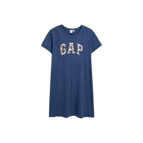 GAP Морской синий Женские Платья с Коротким Рукавом