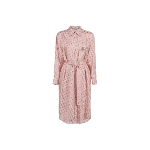 Lanvin Розовые Женские Длинные Платья с Рукавами