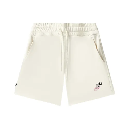 FILA Valentine's Day Collection Молоко SALT Белый Женские Повседневные шорты