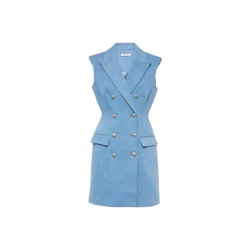 Veronica Beard Короткий рукав Платье Женское Синее