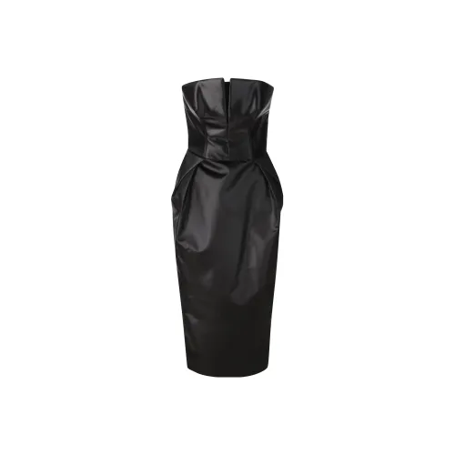 Maison Margiela Черное женское платье без рукавов