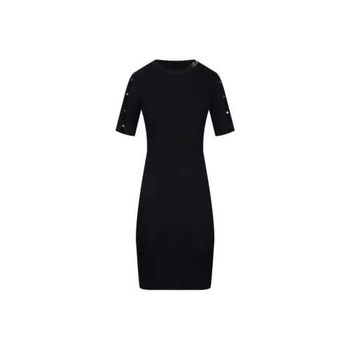 KARL LAGERFELD Короткий рукав Платье Женское Черное