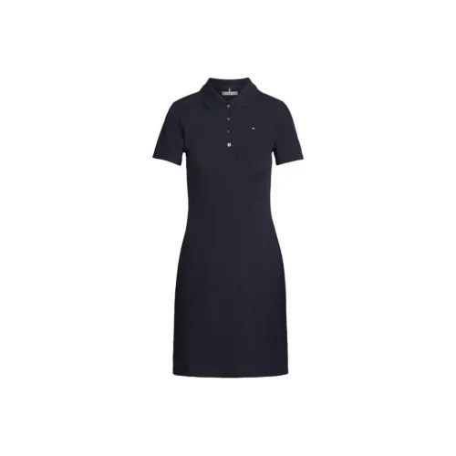 Tommy Hilfiger Blue Женские Короткие Платья с Рукавами