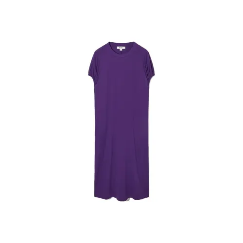 COS Фиолетовый Сиреневый Женские Короткие Платья с Рукавами