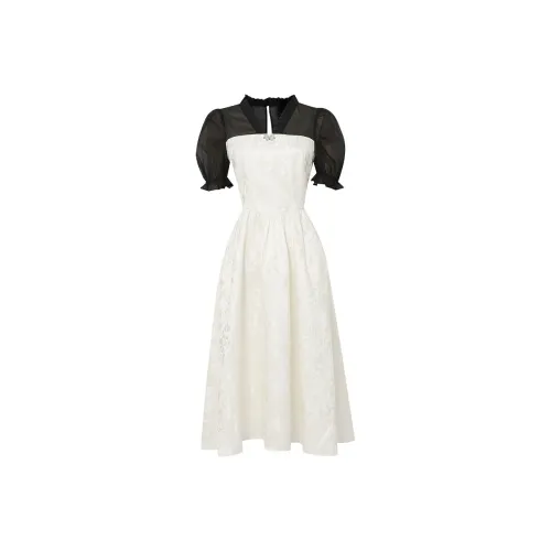 Duffy Fashion Короткий рукав платье женское шампанское