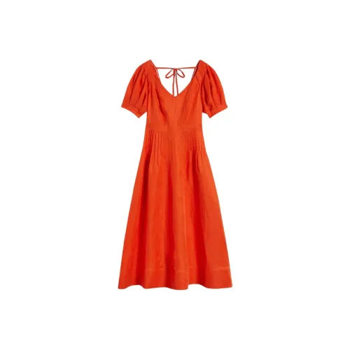 TED Baker Короткий рукав платье женское оранжевого цвета