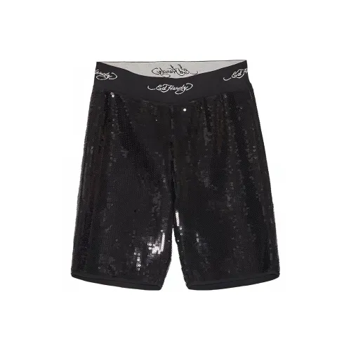 Ed Hardy Черные Женские Повседневные Шорты