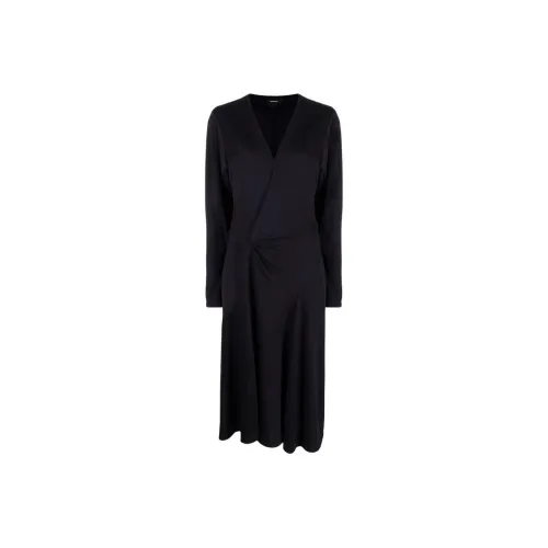 ISABEL MARANT Черное Женское Длинное Платье с Рукавами