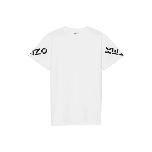 KENZO Белое Женское Короткое Платье с Рукавами