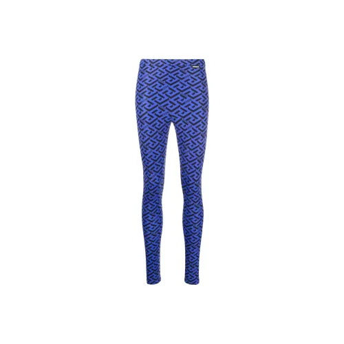VERSACE Синие Женские Леггинсы