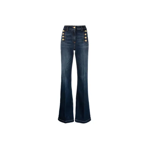 Elisabetta Franchi FW22 Расклешенные штаны Джинсы Женские Синие