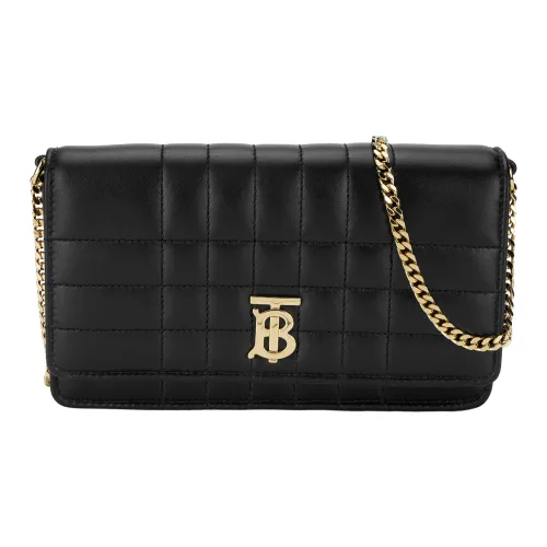 Burberry Lambskin Crossbody Clutch Regular Women's Black