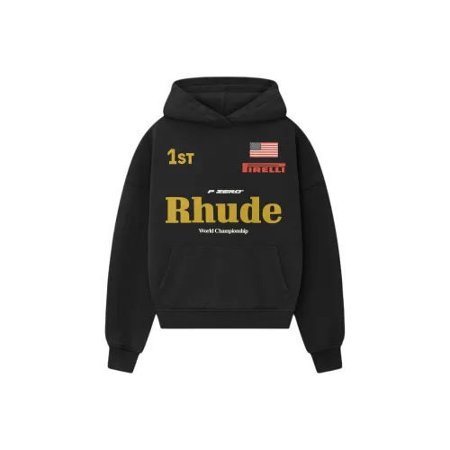 Rhude Pirelli, Collaboration Edition, черный унисекс, свитшоты