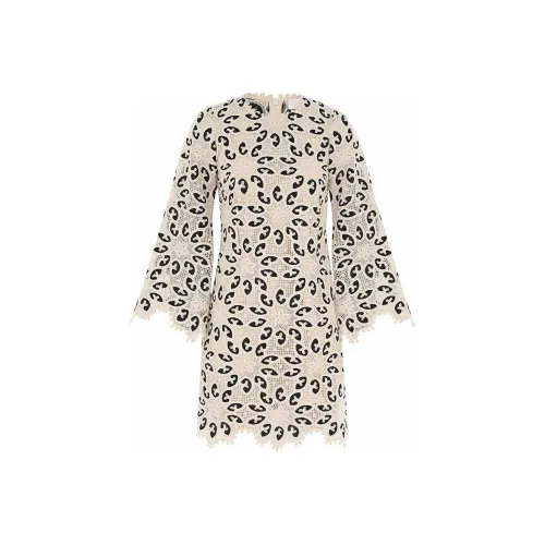 Zimmermann SS24 Длинное платье с длинными рукавами женское кремовое черное