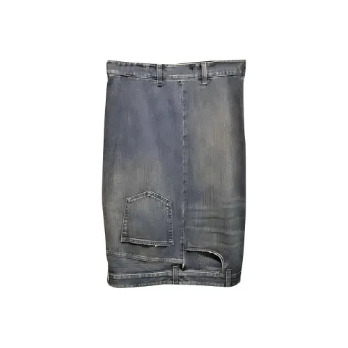 Balenciaga Denim Long Skirt Regular Fit Women's Dark Blue Balenciaga Деним Длинная Юбка Стандартный крой Женский Темно-синий
