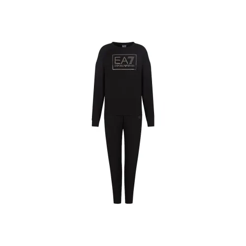 EMPORIO ARMANI EA7 Черный Женские Спортивные костюмы с толстовками