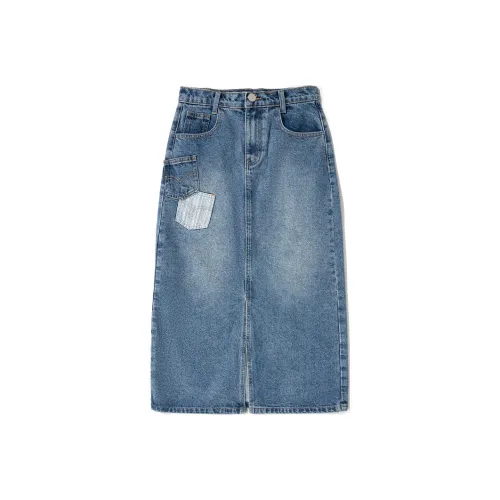 SENCE LA Синие Женские Джинсовые Длинные Юбки