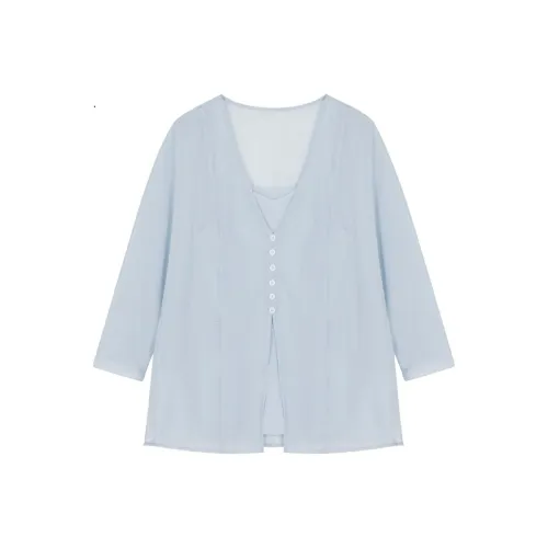 IHIMI Комплект Рубашка Matching Женская Небесно-Синий