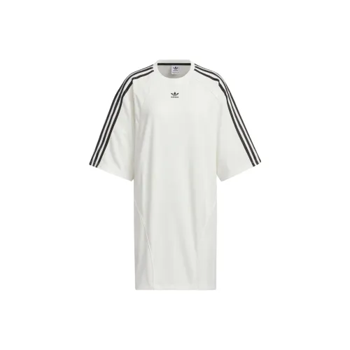 Adidas Originals OVERSIZED TeeTEE Платье Короткий рукав Платье Женское Белое